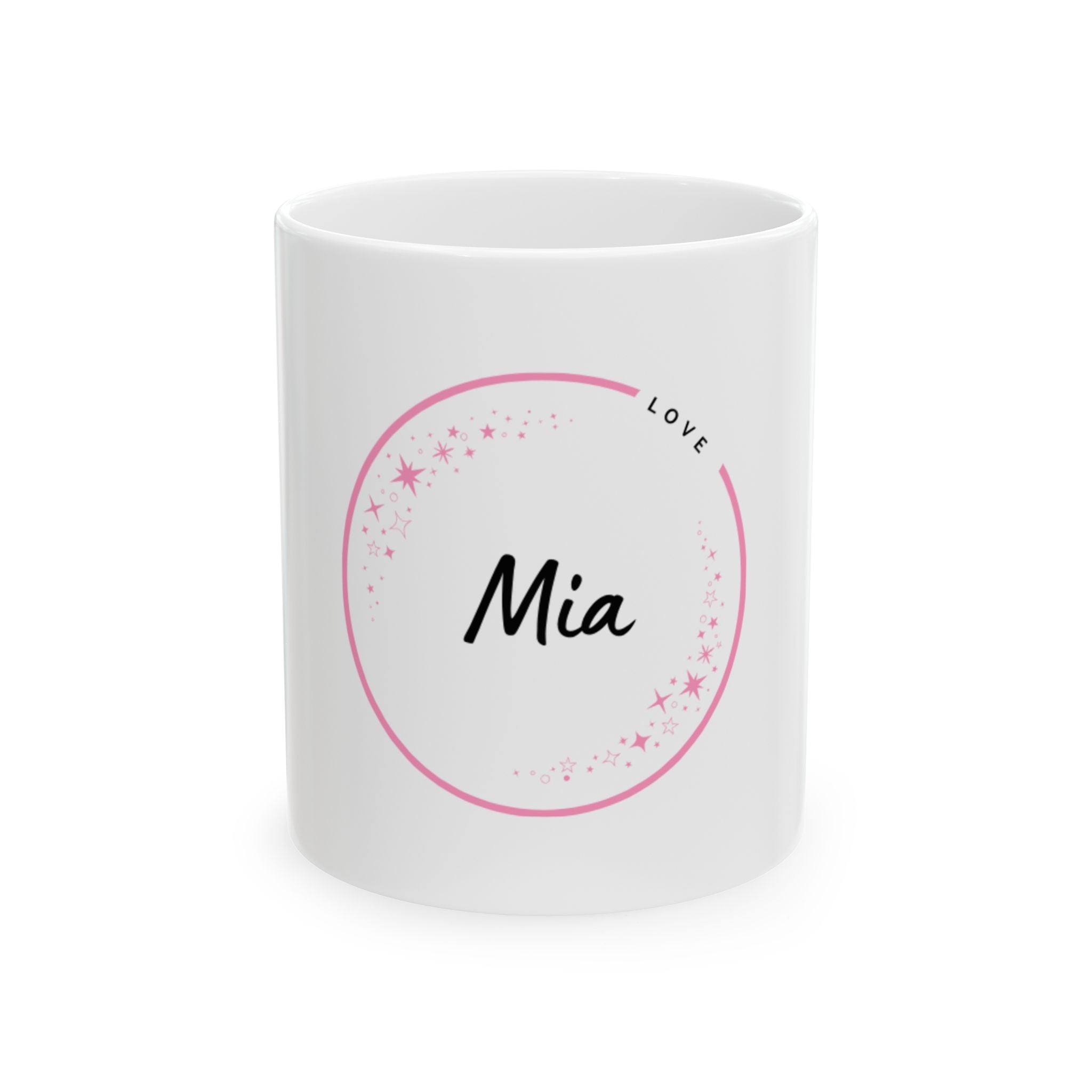 “Mia – Personalized Mug with Meaning ‘Beloved’”, Customizable Gift for Her, Unique Coffee Cup for Birthdays, Special Occasions, Valentine’s Day