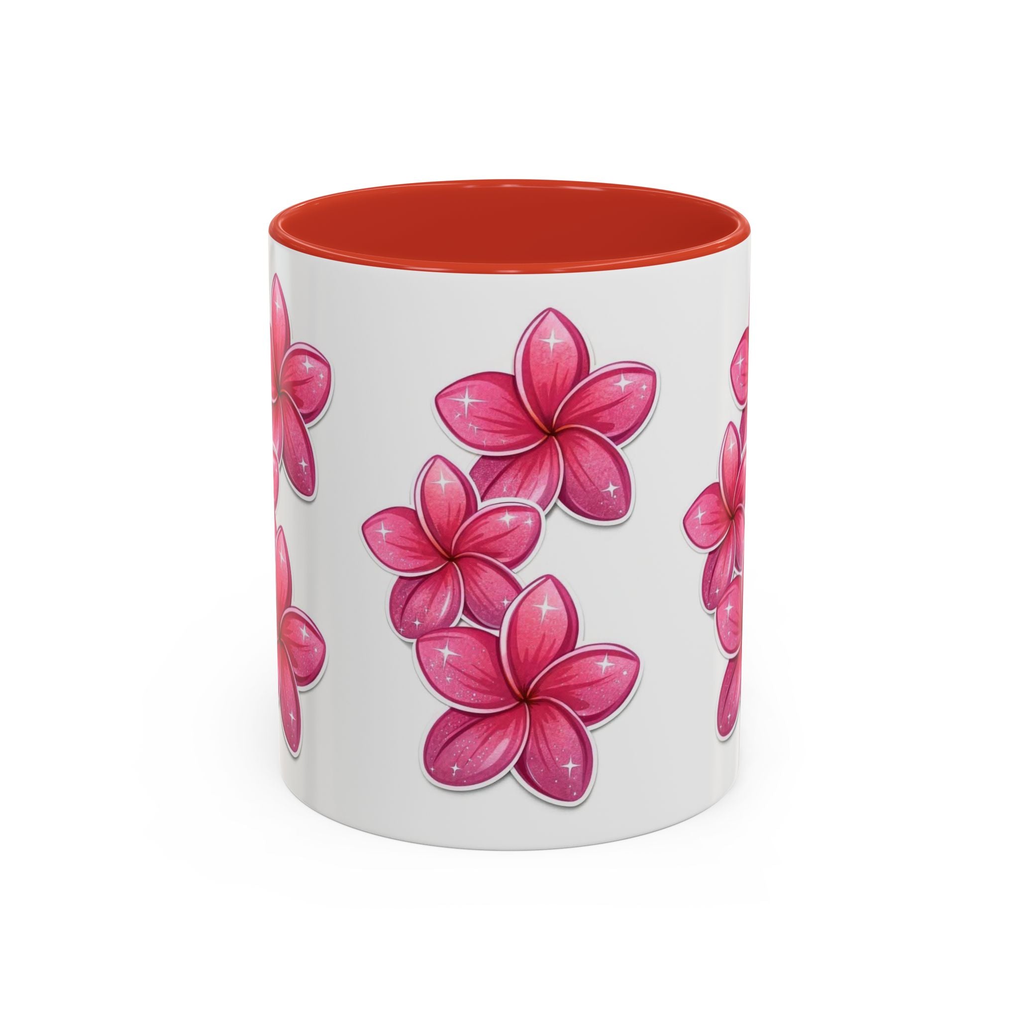 Floral Accent Coffee Mug - Vibrant Pink Flower Design for Home & Office, Gift for Gardeners, Birthdays, Mother's Day, Relaxation