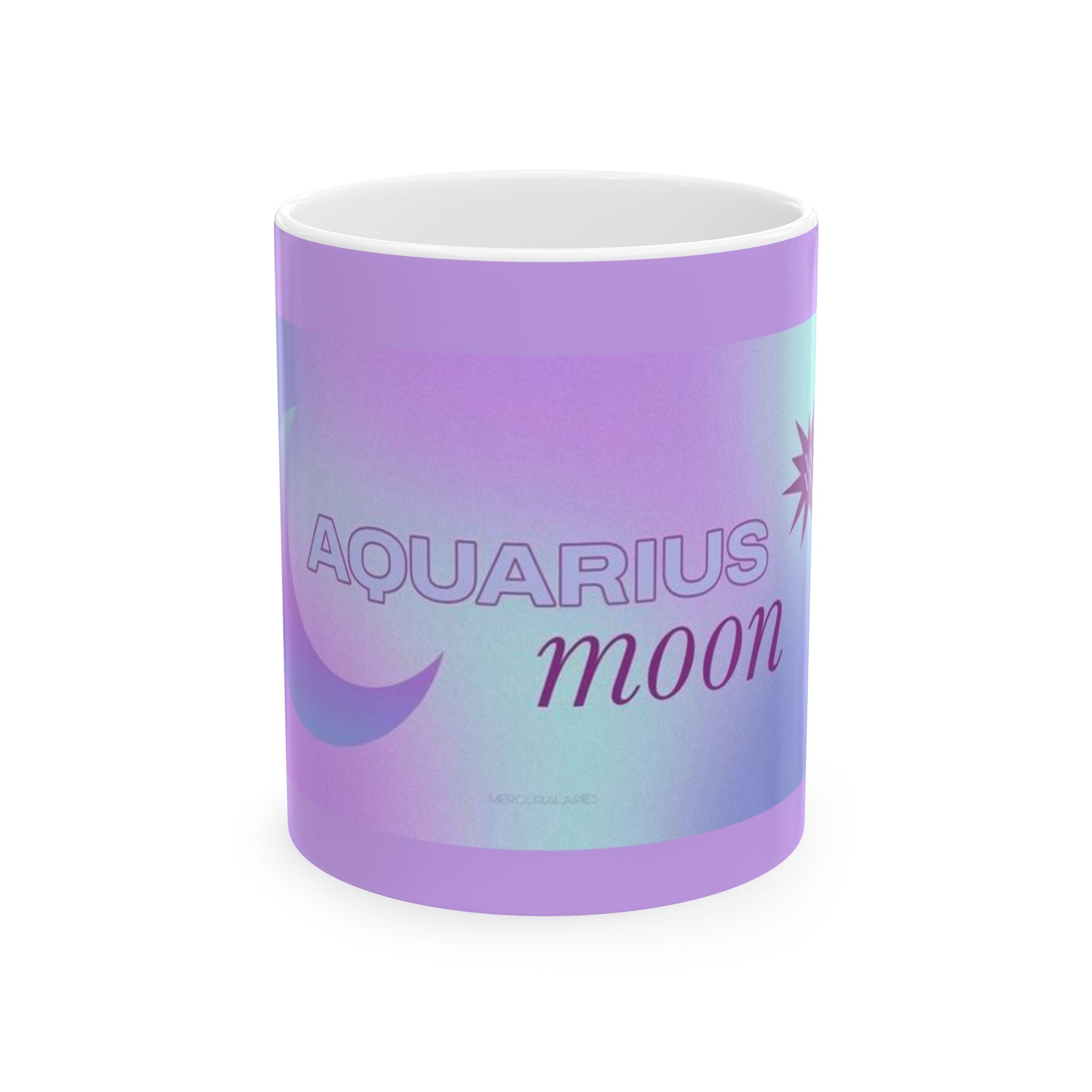 Aquarius Moon Ceramic Mug - Astrological Gift for Astrology Lovers, Horoscope Mug, Zodiac Decor, Unique Coffee Cup, Spiritual Gift