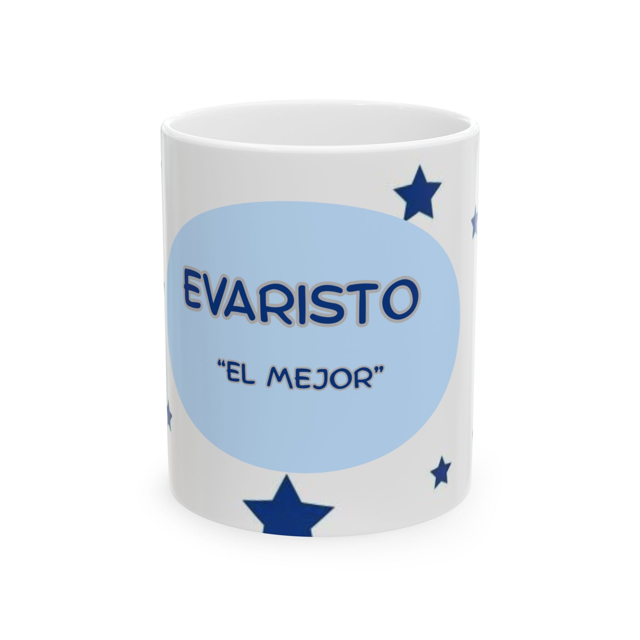 Personalized Starry Ceramic Mug - Custom Gift for Evaristo, Coffee Lover, Unique Birthday or Celebration Present