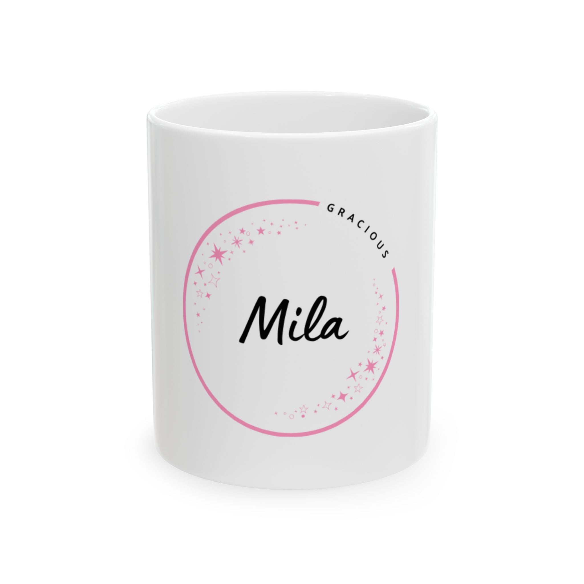 Mila Name Mug – Personalized Ceramic Coffee Mug | Beloved & Graceful Gift for Her - Custom Coffee Cup, Gift for Her, Birthday Present, Inspirational Drinkware, Unique Home Decor