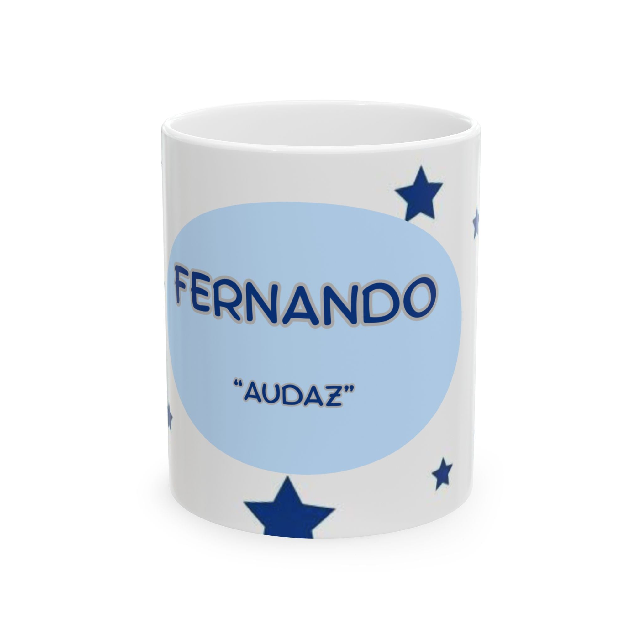 Personalized "Fernando" Ceramic Mug with Stars - Custom Name Mug, Gift for Birthdays, Coffee Lover's Mug, Unique Housewarming Gift, Motivational [...]