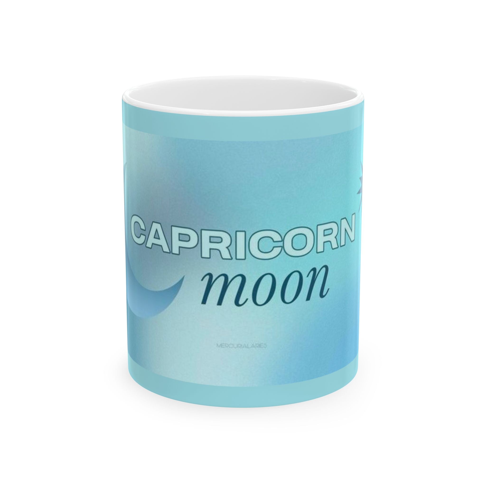Capricorn Moon Ceramic Mug, Astrology Mug, Zodiac Gift, Horoscope Mug, Celestial Decor, Unique Coffee Cup, Gift for Her
