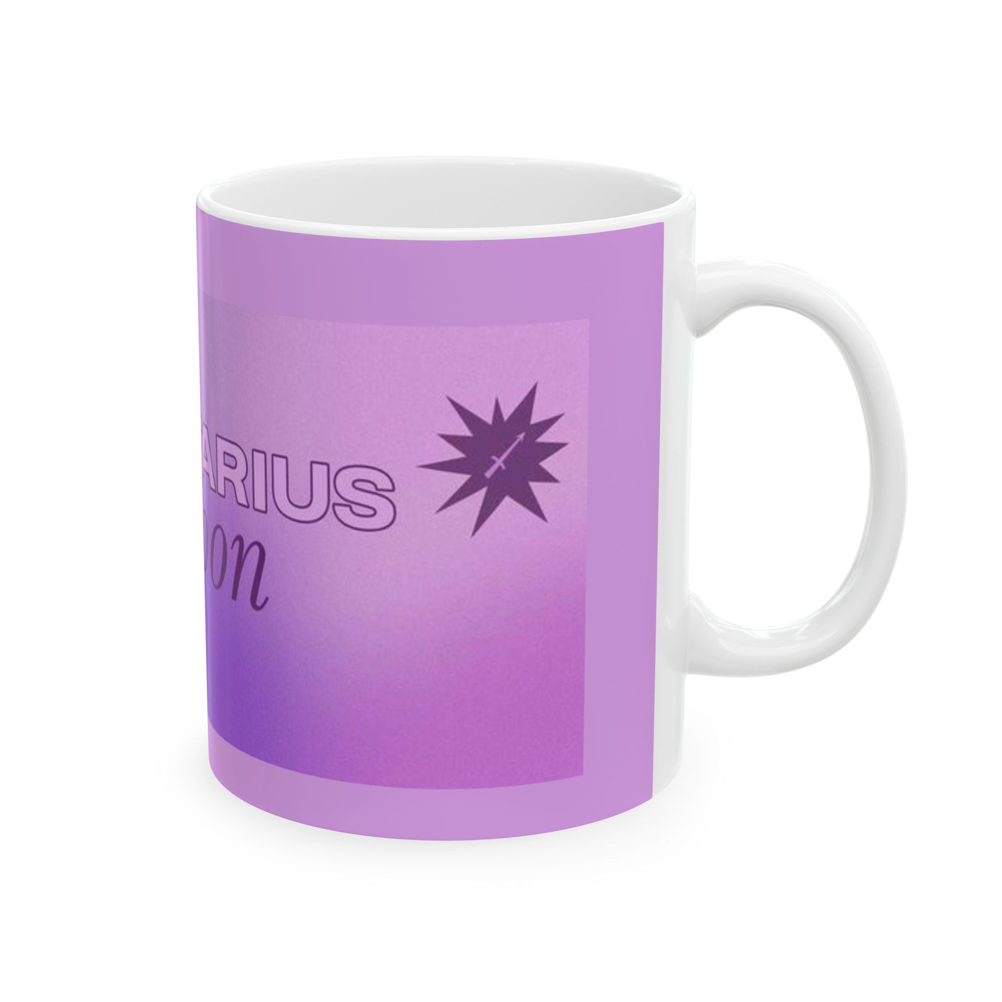 Sagittarius Moon Ceramic Mug - Astrology Drinkware for Zodiac Lovers, Coffee Cup, Horoscope Gift, Purple Mug, Celestial Decor