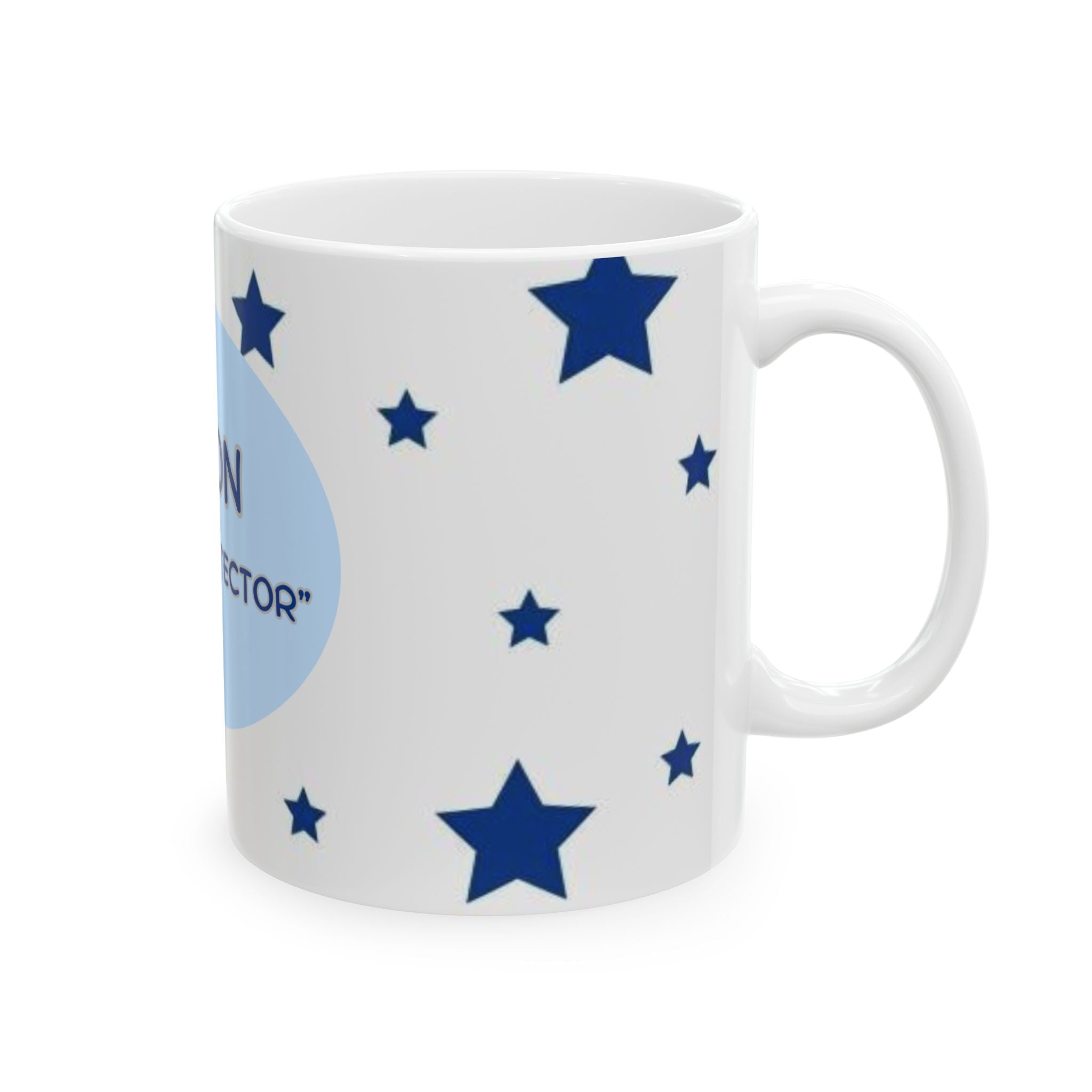 Personalized Ceramic Mug with Star Design, Custom Coffee Cup, Gift for Friends, Family, Housewarming, Birthday, Unique Drinkware