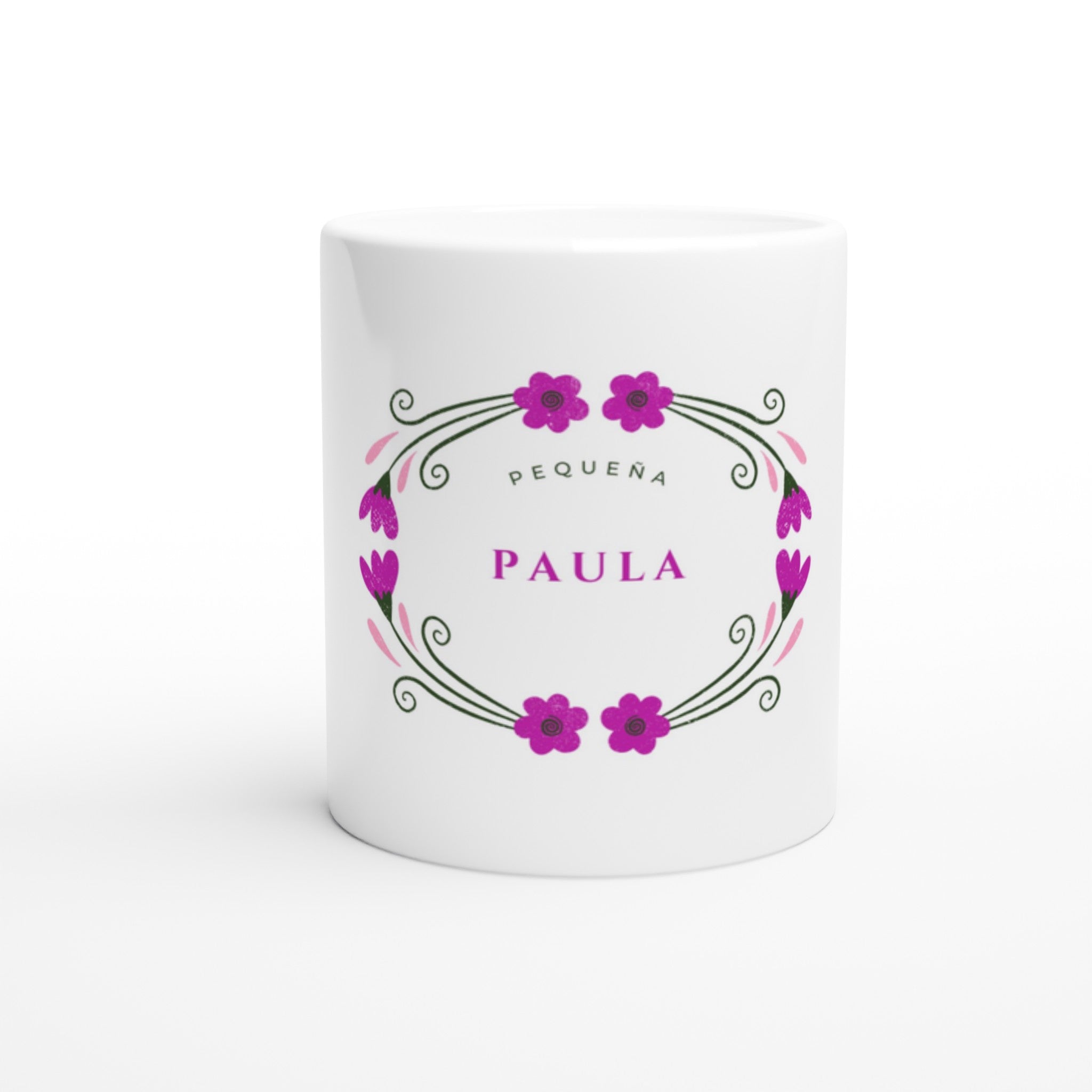 PAULA BUGANVILLAS White 11oz Ceramic Mug