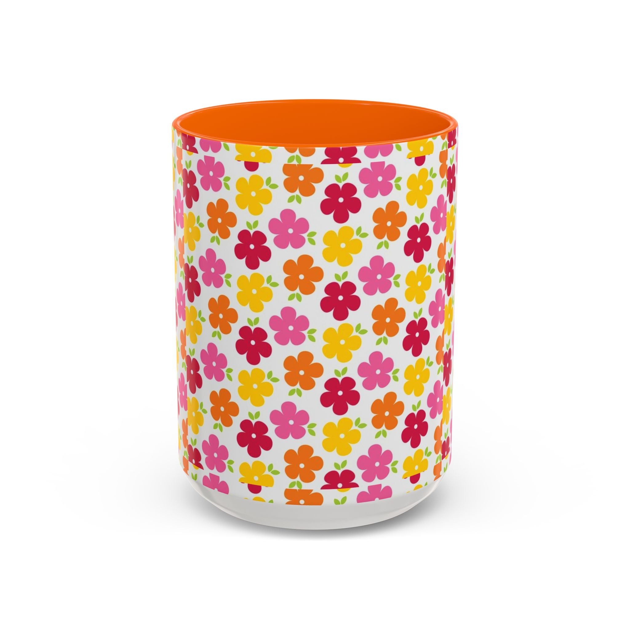 Colorful Floral Accent Coffee Mug - Perfect for Gifting, Home Decor, Tea Lovers, Office Use, and Birthday Celebrations