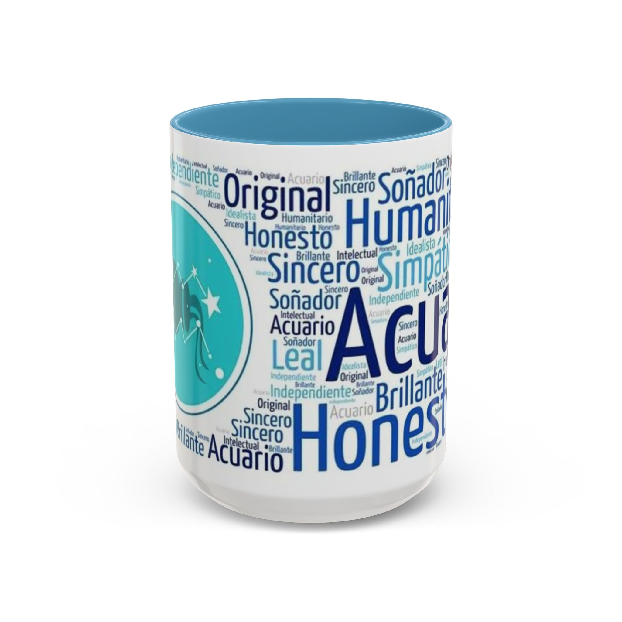 Aquarius Accent Coffee Mug - Inspirational Zodiac Mug, Horoscope Gift, Astrology Decor, Unique Coffee Cup, Personalized Mug