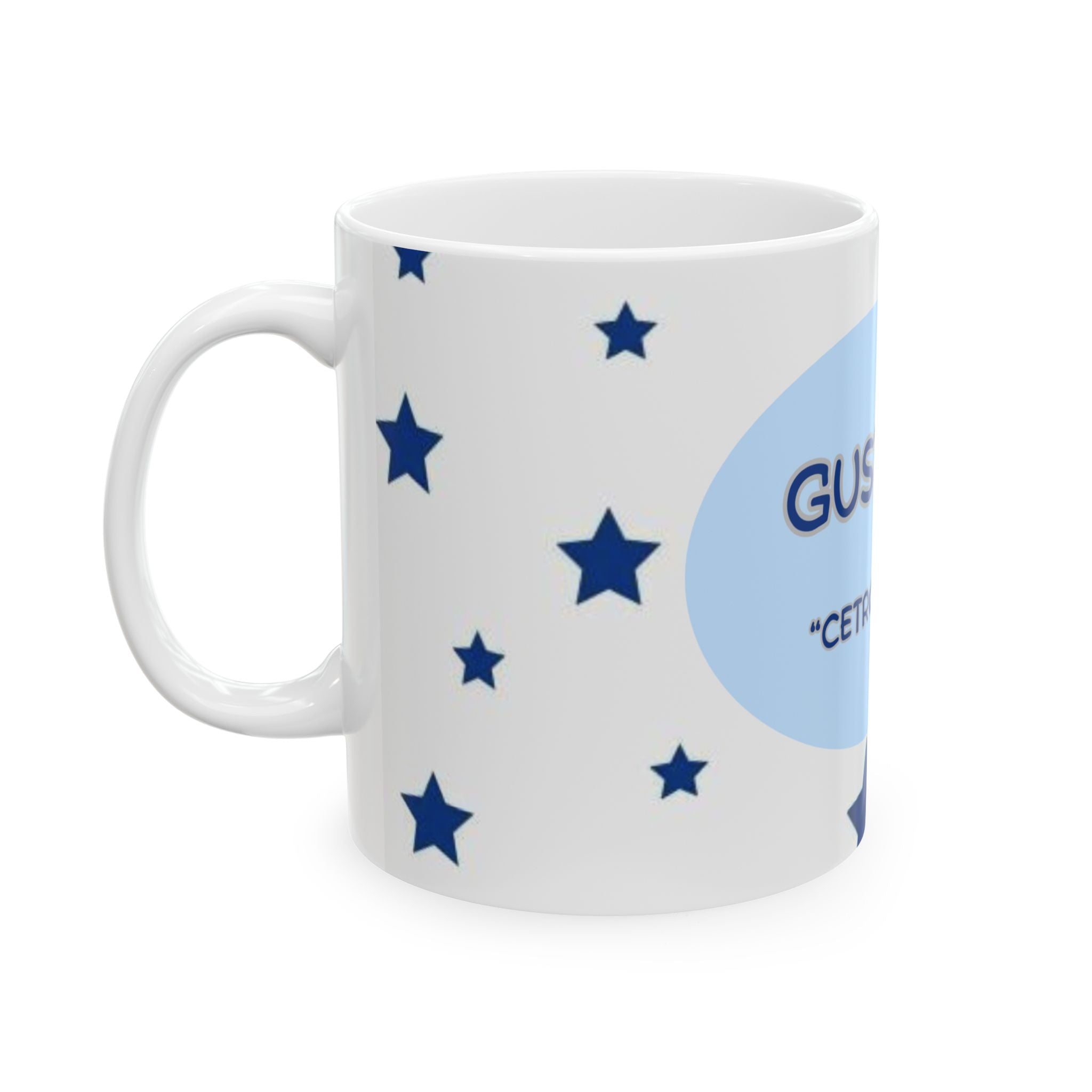 Personalized Ceramic Mug with Stars - Custom Name Gift, Coffee Cup for Birthdays, Home Decor, Fun & Unique Present