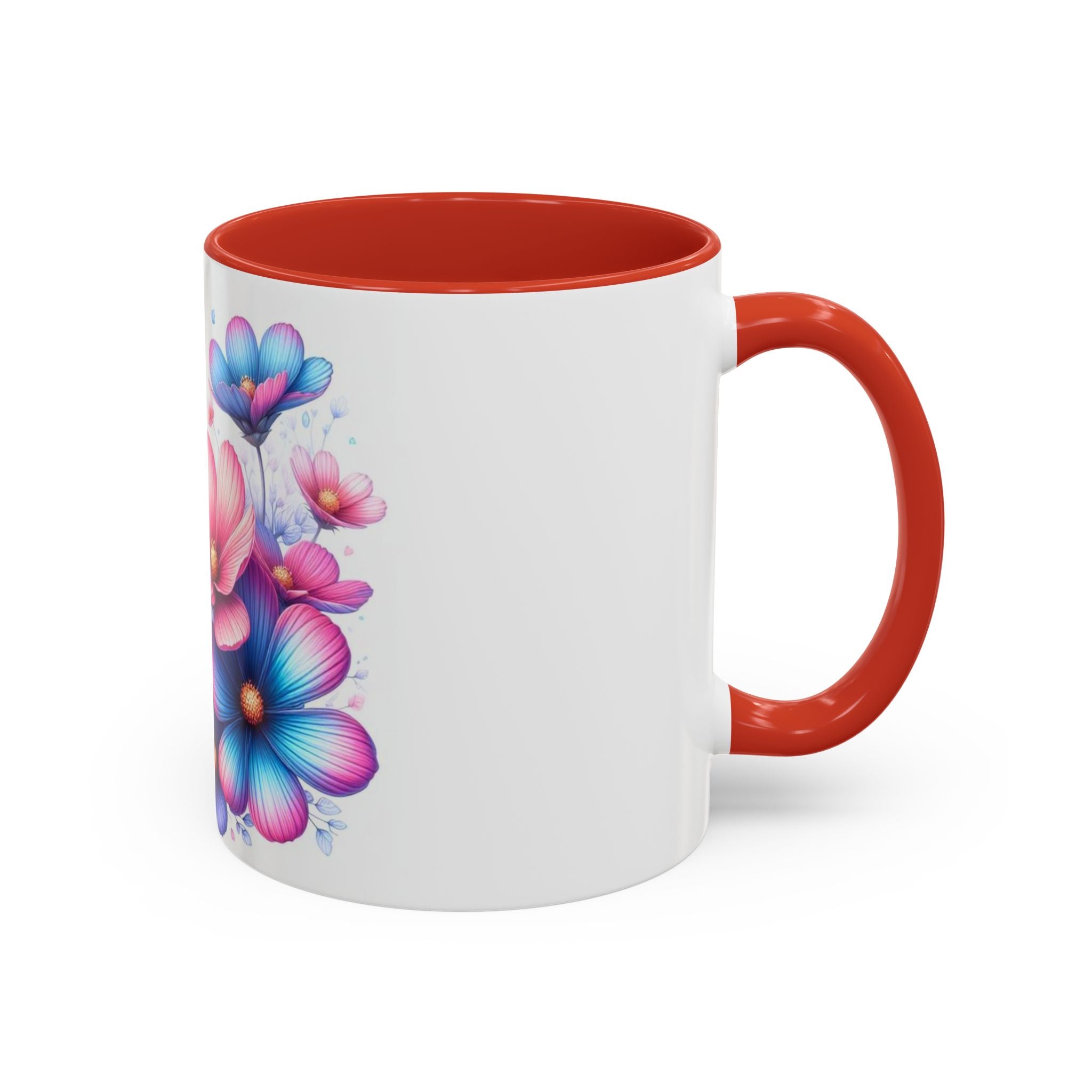 Butterfly Floral Accent Coffee Mug - Colorful Gift for Nature Lovers, Garden Friends, Birthdays, Mother’s Day, Home Decor