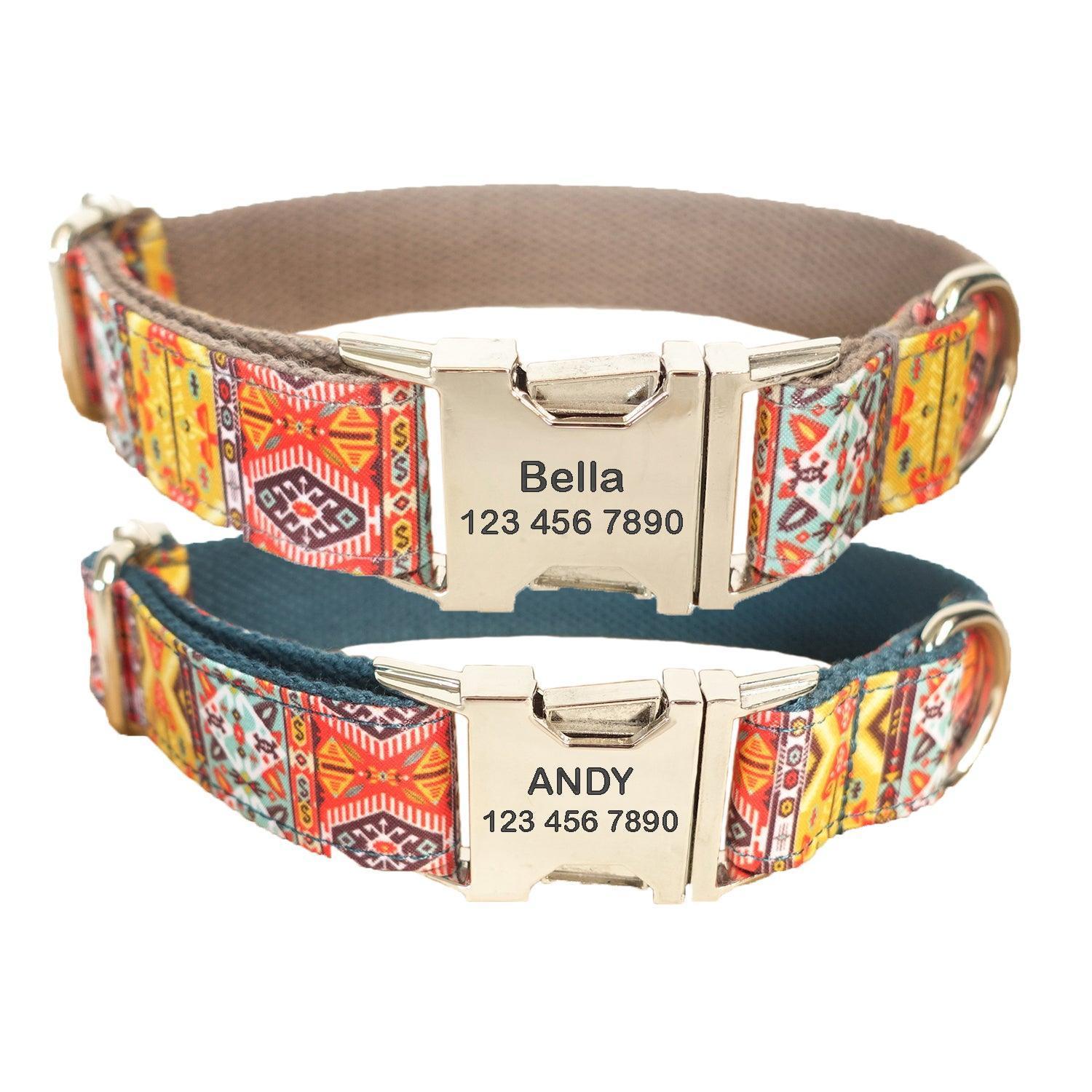bohemian-print-personalized-dog-collar-set-italkpet-1.jpg