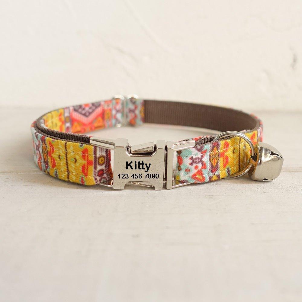 Elegant Personalized Cat Collar