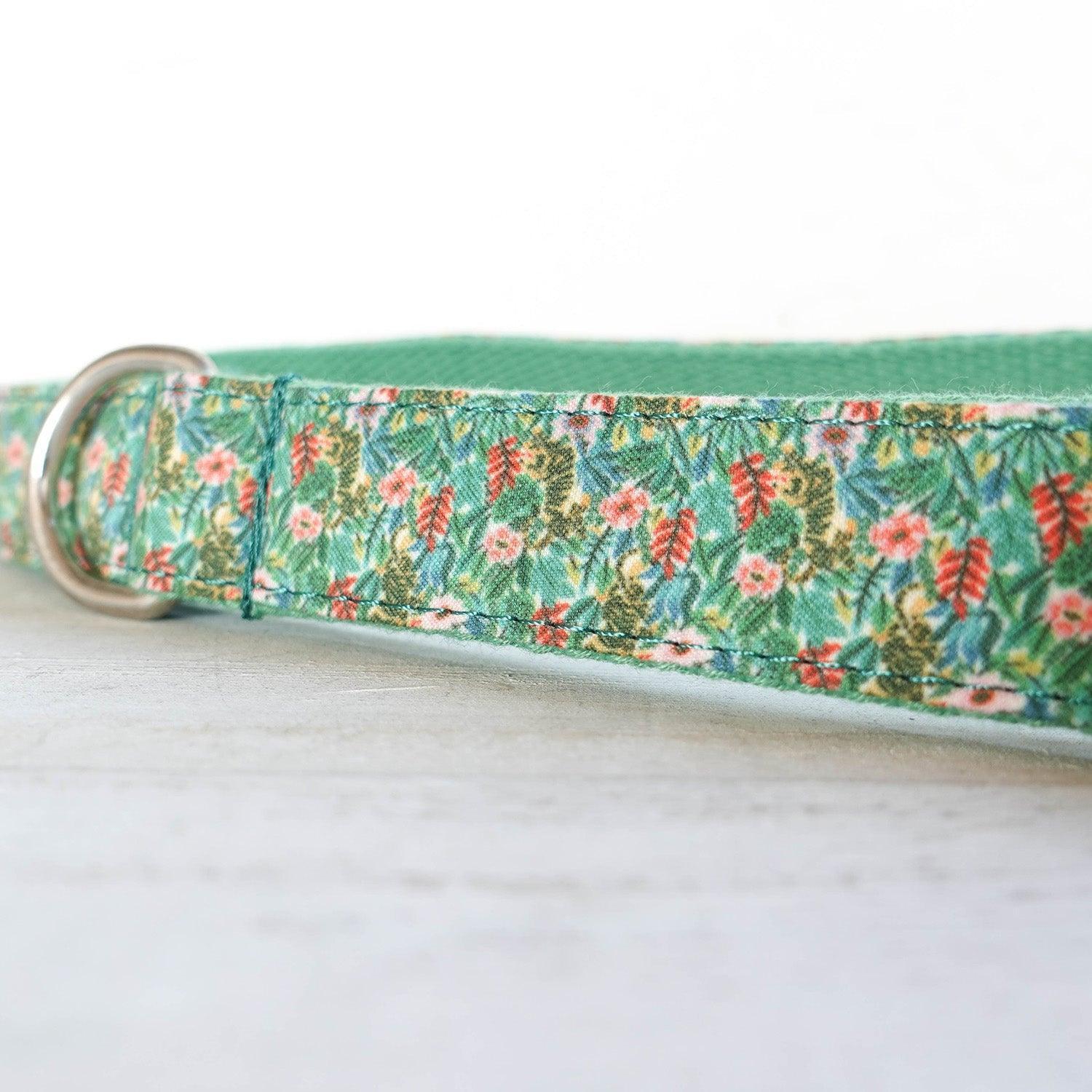 colorful-flower-green-personalized-dog-collar-set-italkpet-9.jpg