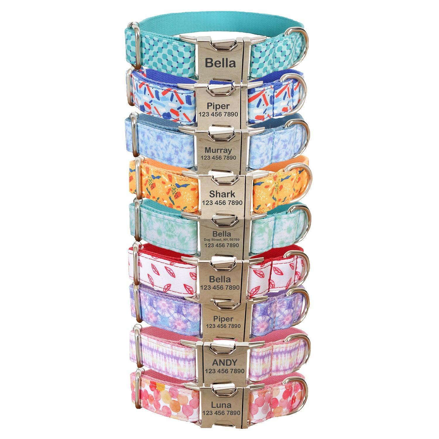 colorful-print-soft-personalized-dog-collar-set-italkpet-1.jpg