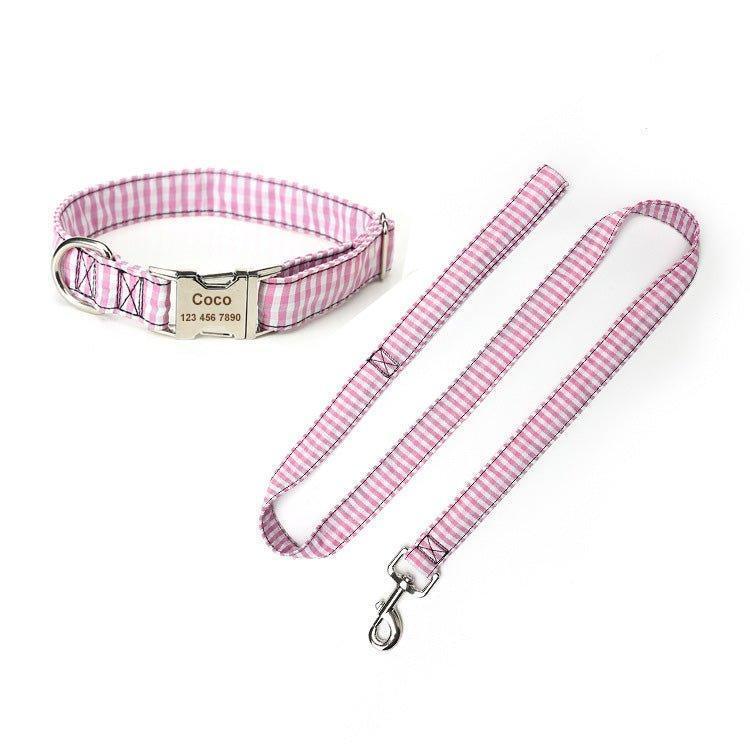 Premium Personalized Pet Collar and Leash Set