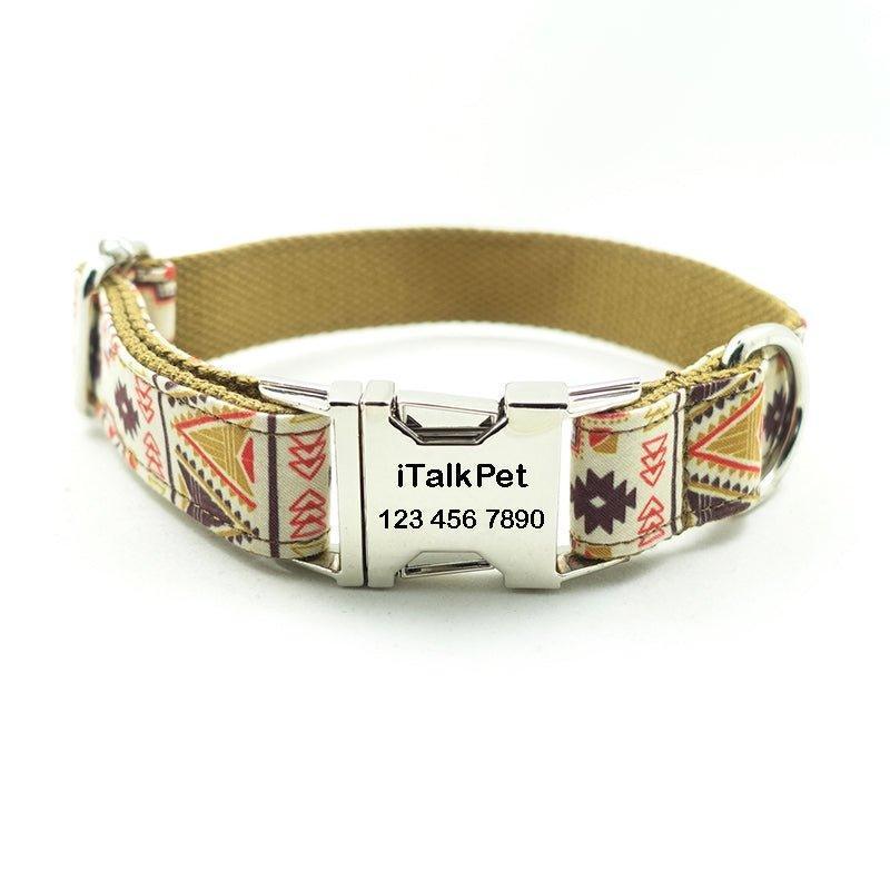 folk-brown-personalized-dog-collar-set-italkpet-1.jpg