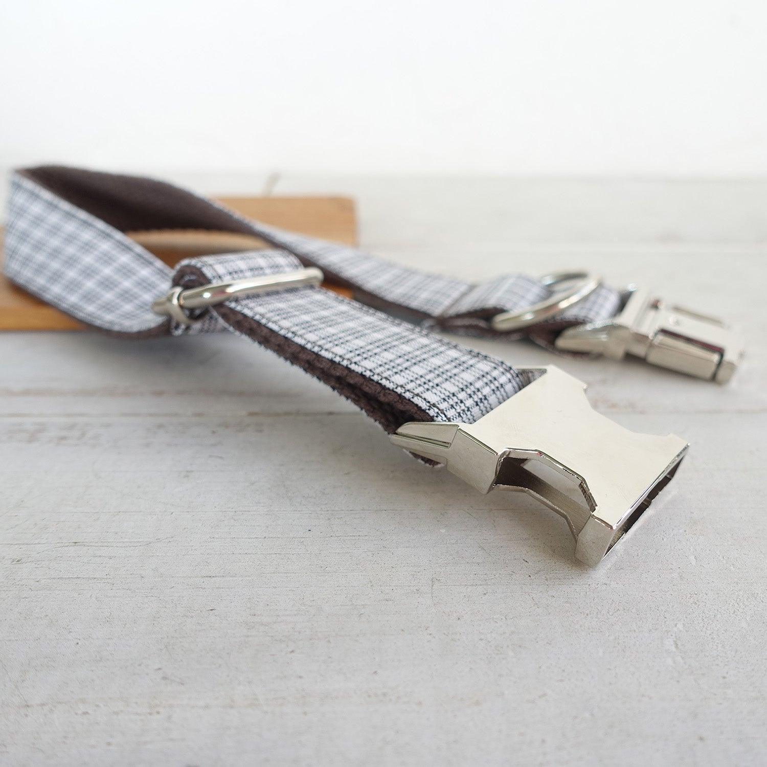 white-plaid-brown-personalized-dog-collar-set-italkpet-6.jpg